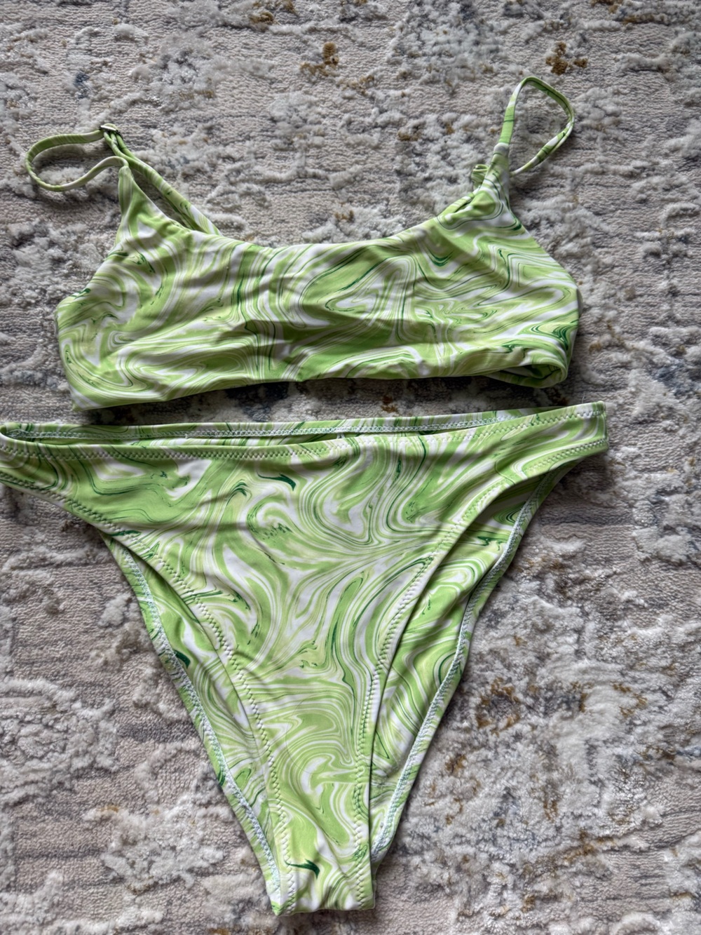 Women’s Green Marble Swimsuit bottom